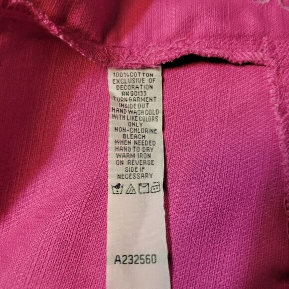 Bob Mackie Y2K Pink Eyelet Kimono Cardigan Cinched Waist Cotton Jacket NEW - Picture 8 of 10